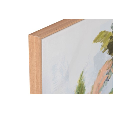 Quadro Home ESPRIT Azzurro Verde Palme Tropicale 120 x 3,5 x 90 cm (2 Unità)