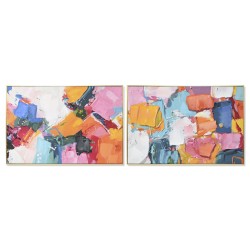 Quadro Home ESPRIT Astratto Città 122,5 x 3,5 x 82,5 cm (2 Unità)
