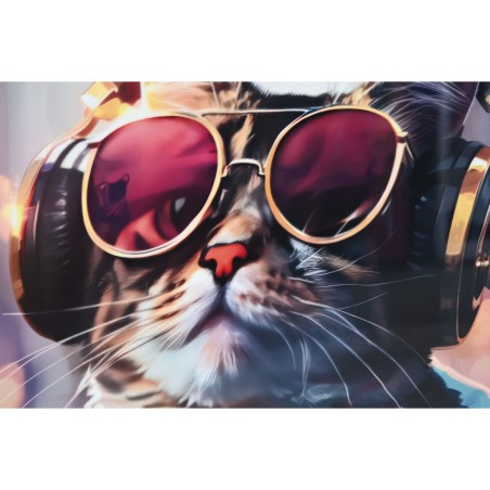Quadro Home ESPRIT Moderno Gatto 50 x 3,5 x 50 cm (2 Unità)