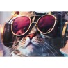 Quadro Home ESPRIT Moderno Gatto 50 x 3,5 x 50 cm (2 Unità)