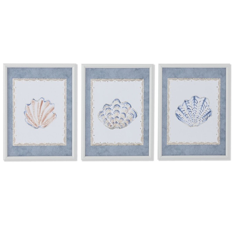 Quadro Home ESPRIT Azzurro Crema 30 x 3 x 40 cm (3 Unità) Quadro Home ESPRIT Azzurro Crema 30 x 3 x 40 cm (3 Unità)