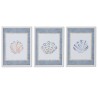 Quadro Home ESPRIT Azzurro Crema 30 x 3 x 40 cm (3 Unità)