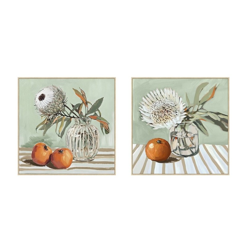Quadro Home ESPRIT Giallo Bianco Rosso Verde Cottage 83 x 4,5 x 83 cm (2 Unità) Quadro Home ESPRIT Giallo Bianco Rosso Verde Cottage 83 x 4,5 x 83 cm (2 Unità)