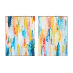Quadro Home ESPRIT Astratto Moderno 90 x 3,5 x 120 cm (2 Unità)