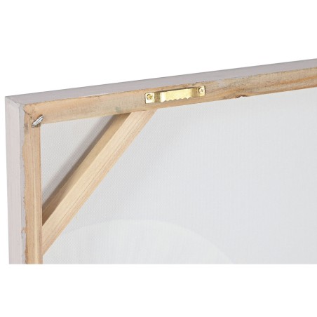 Quadro Home ESPRIT Bianco Beige Cerchi Scandinavo 80 x 3 x 80 cm (2 Unità)