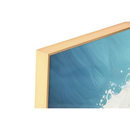 Quadro Home ESPRIT Azzurro Bianco Marrone Mare e oceano 80 x 3,5 x 80 cm (2 Unità)