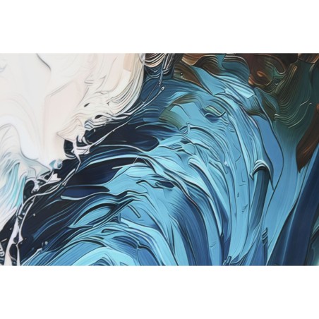 Quadro Home ESPRIT Azzurro Bianco Marrone Mare e oceano 80 x 3,5 x 80 cm (2 Unità)