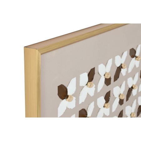 Quadro Home ESPRIT Bianco Beige Dorato Moderno Città 90 x 3,5 x 120 cm (2 Unità)