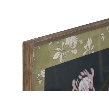 Quadro Home ESPRIT Azzurro Verde Rosa Shabby Chic Vaso 50 x 2,5 x 70 cm (2 Unità)
