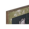 Quadro Home ESPRIT Azzurro Verde Rosa Shabby Chic Vaso 50 x 2,5 x 70 cm (2 Unità)