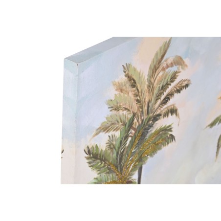 Quadro Home ESPRIT Azzurro Verde Spiaggia Mediterraneo 80 x 3 x 80 cm (2 Unità)
