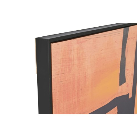 Quadro Home ESPRIT Azzurro Arancio Astratto Città 103 x 4,5 x 143 cm (2 Unità)
