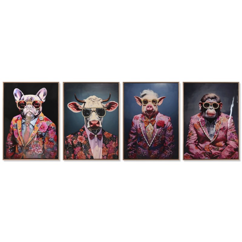 Quadro Home ESPRIT Azzurro Rosso Animale Laccato 52,5 x 2,8 x 72,5 cm (4 Unità) Quadro Home ESPRIT Azzurro Rosso Animale Laccato 52,5 x 2,8 x 72,5 cm (4 Unità)