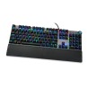 Tastiera Ibox AURORA K-4 Nero Nero/Argentato QWERTY