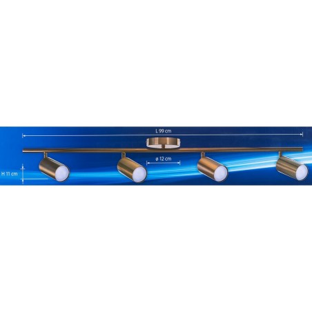 Lampadario Activejet AJE-SPECTRA 4P Oro Dorato Metallo 40 W