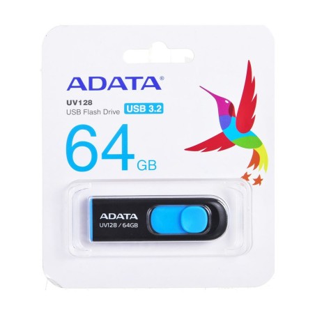 Memoria USB Adata 64GB DashDrive UV128 Azzurro Nero 64 GB