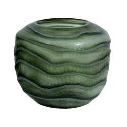 Vaso Home ESPRIT Verde Cristallo Moderno 20 x 20 x 18 cm