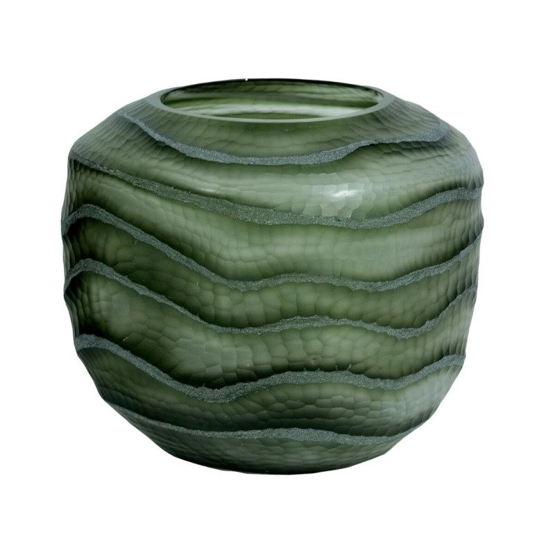 Vaso Home ESPRIT Verde Cristallo Moderno 20 x 20 x 18 cm Vaso Home ESPRIT Verde Cristallo Moderno 20 x 20 x 18 cm