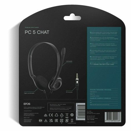 Auricolari con Microfono Epos PC5 Nero