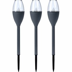 Set di torce solari da giardino Progarden Grigio scuro 21 x 8 x 31 cm Plastica