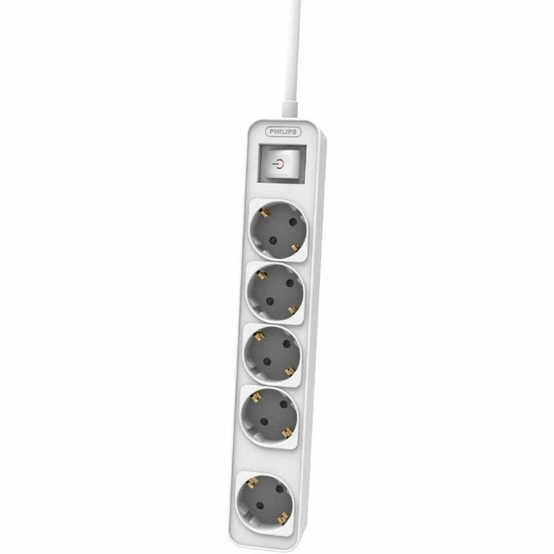 Multipresa 5 Prese con Interruttore Philips CHP2154W/10 Multipresa 5 Prese con Interruttore Philips CHP2154W/10
