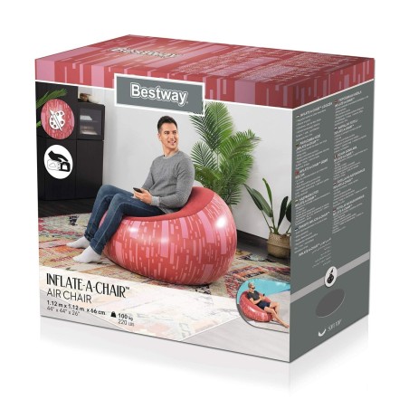 Bestway Poltrona Gonfiabile Gigante Fashion Colore Assortito 112x112x66 cm Interno 75052