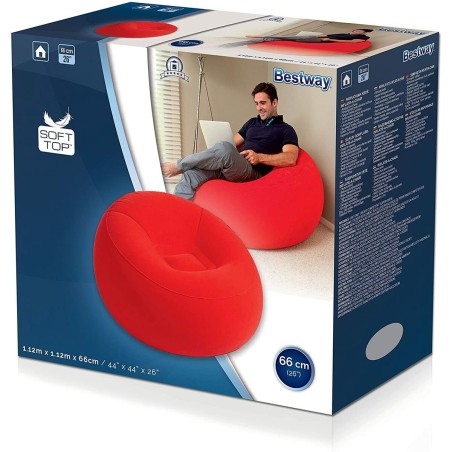 Bestway Poltrona Gonfiabile Gigante Fashion Colore Assortito 112x112x66 cm Interno 75052