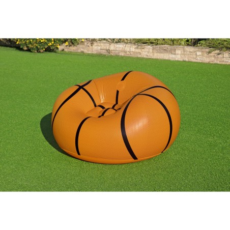 Bestway Poltrona Gonfiabile Gigante Basket 114x112x66 cm +6 Anni Interno e Giardino 75103