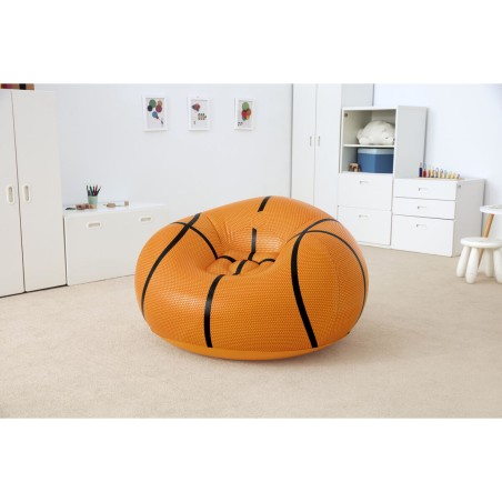 Bestway Poltrona Gonfiabile Gigante Basket 114x112x66 cm +6 Anni Interno e Giardino 75103