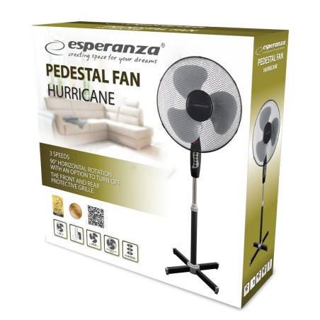 Ventilatore a Piantana Esperanza EHF001KE Bianco Nero 50 W