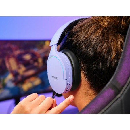 Auricolari con Microfono Gaming Trust 25305 Nero Multicolore Porpora
