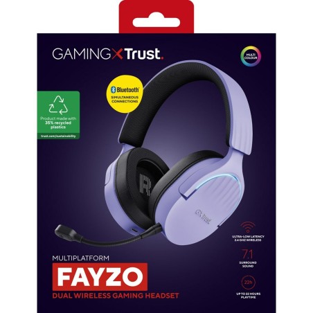 Auricolari con Microfono Gaming Trust 25305 Nero Multicolore Porpora