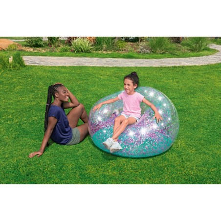 Bestway Gigante Sedia Gonfiabile Glitterata 114x112x66 cm +6 Anni Interno e Giardino 75115
