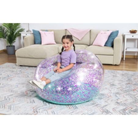 Bestway Gigante Sedia Gonfiabile Glitterata 114x112x66 cm +6 Anni Interno e Giardino 75115
