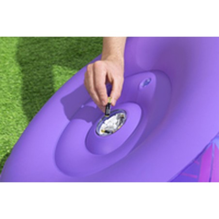 Bestway Sedia Gonfiabile con Luci Led Spaziali 72x72x64 cm +3 Anni Interno e Giardino 75122