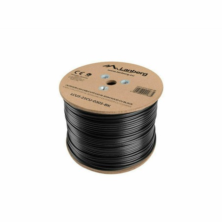 Cavo di Rete Rigido UTP Categoria 5e Lanberg LCU5-21CU-0305-BK Nero 305 m
