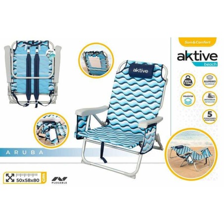 Sedia da Spiaggia Aktive 64 x 63 x 28 cm