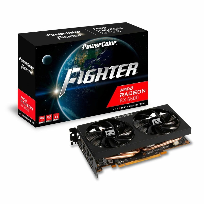 Scheda Grafica Powercolor AXRX 6600 8GBD6-3DH AMD Radeon RX 6600 8 GB GDDR6 Scheda Grafica Powercolor AXRX 6600 8GBD6-3DH AMD Radeon RX 6600 8 GB GDDR6