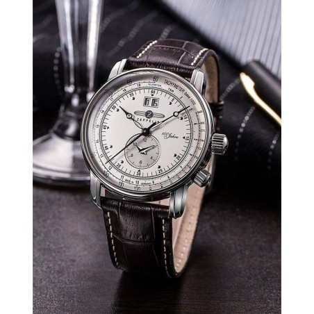 Orologio Uomo Zeppelin Zegarek Zeppelin 7640-1 męski Argentato