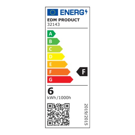 Applique LED EDM 32143 Plastica A F 6 W 60 Lm (4000 K)