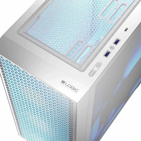 Case computer desktop ATX Logic AT-DART-PRO-ARGB-20 Bianco