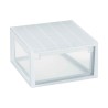 Cassettiera Terry LightDrawer L Multiuso Bianco Trasparente polipropilene Plastica 39,6 x 39 x 21,3 cm