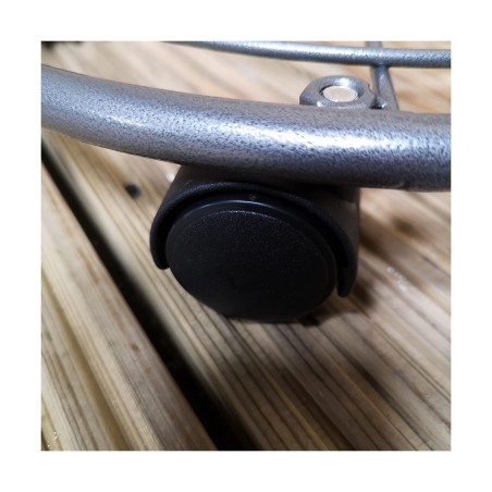 Supporto con Ruote per Vasi Progarden Grigio Metallo (35 x 6,5 cm)