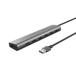 Hub USB Trust 24967 Grigio Argentato