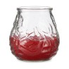 Candela Ibergarden 43594 Rosso Trasparente Vetro Paraffina Citronella Geranio 9 x 9,5 x 9 cm (6 Unità)