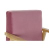 Poltrona DKD Home Decor Rosa Poliestere Legno MDF (61 x 63 x 77 cm)