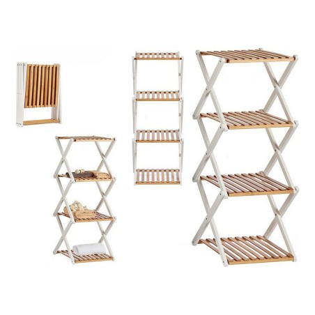 Scaffale Marrone Bianco Pieghevole Legno (32 x 96 x 39 cm)