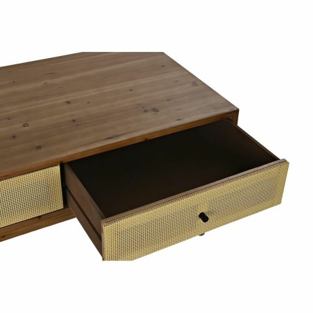 Tavolino da Caffè DKD Home Decor Abete Rattan (106 x 55 x 46 cm)