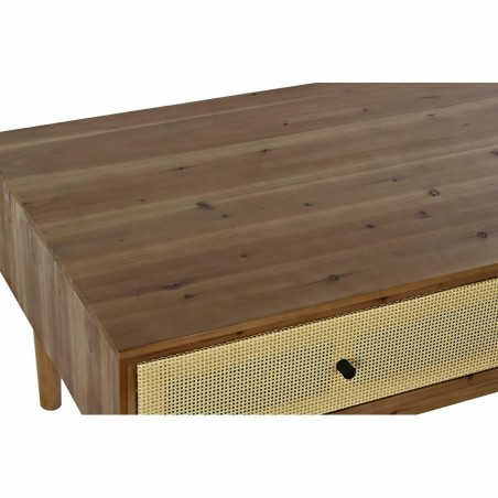 Tavolino da Caffè DKD Home Decor Abete Rattan (106 x 55 x 46 cm)
