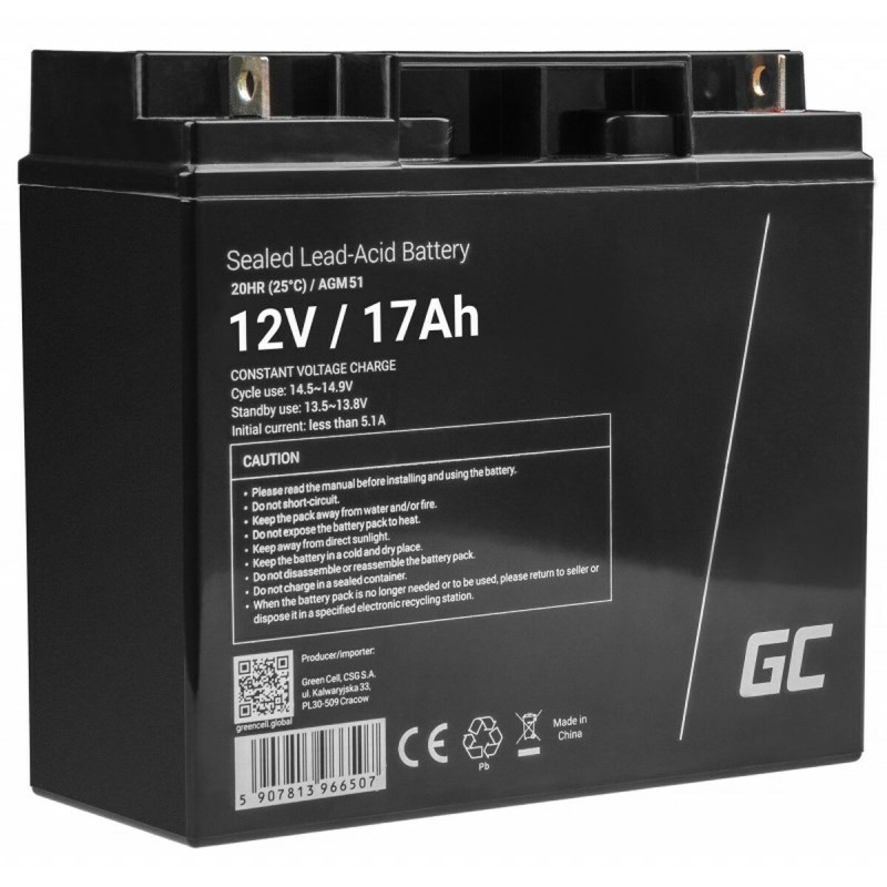 Batteria per Gruppo di Continuità UPS Green Cell AGM51 12 V Batteria per Gruppo di Continuità UPS Green Cell AGM51 12 V